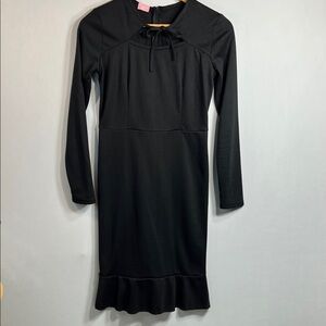 Juliet Roses Bodycon Black Midi Cocktail Dress size S NWOT